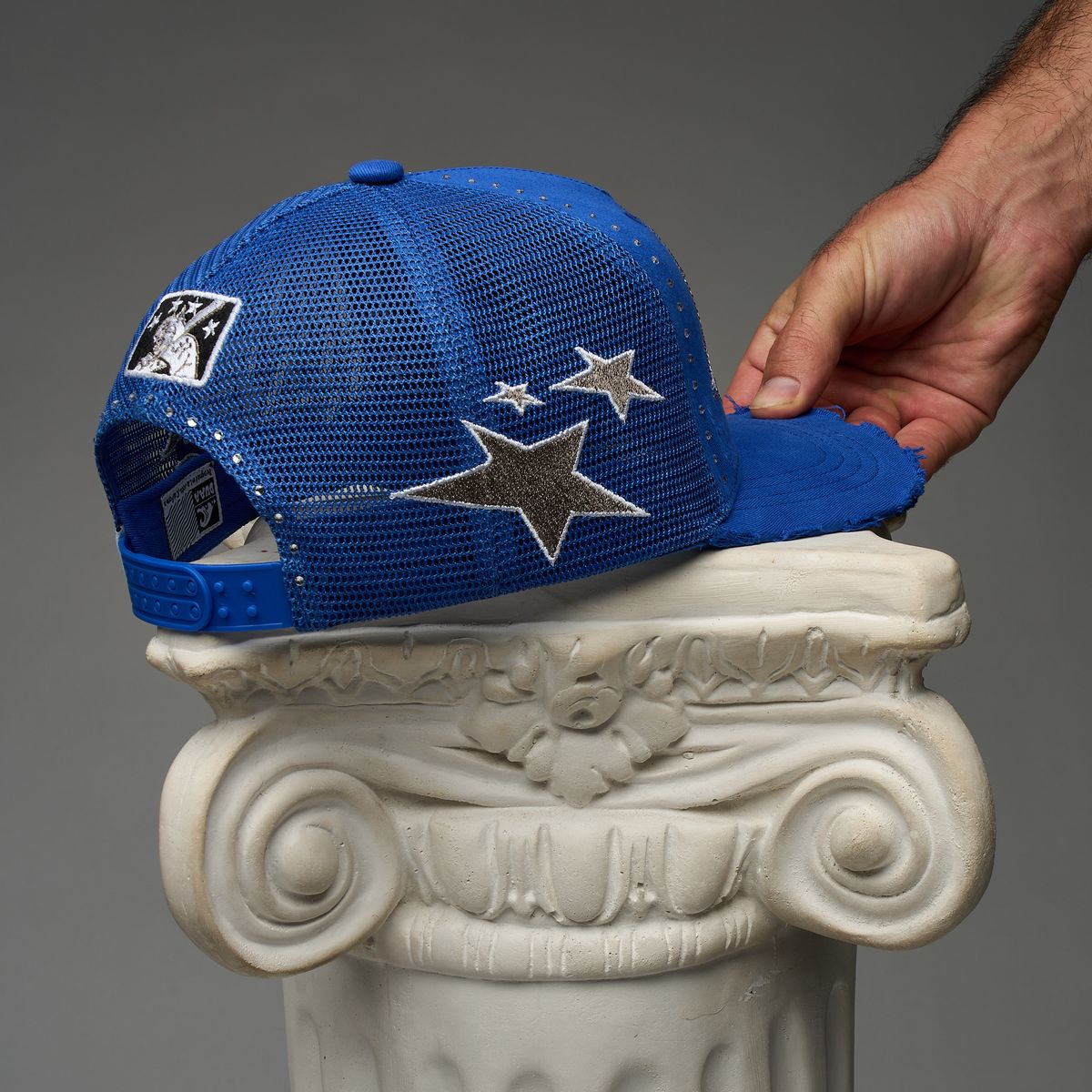 Men's Duaa Water Snapback Hat Blue waterhat-royblu