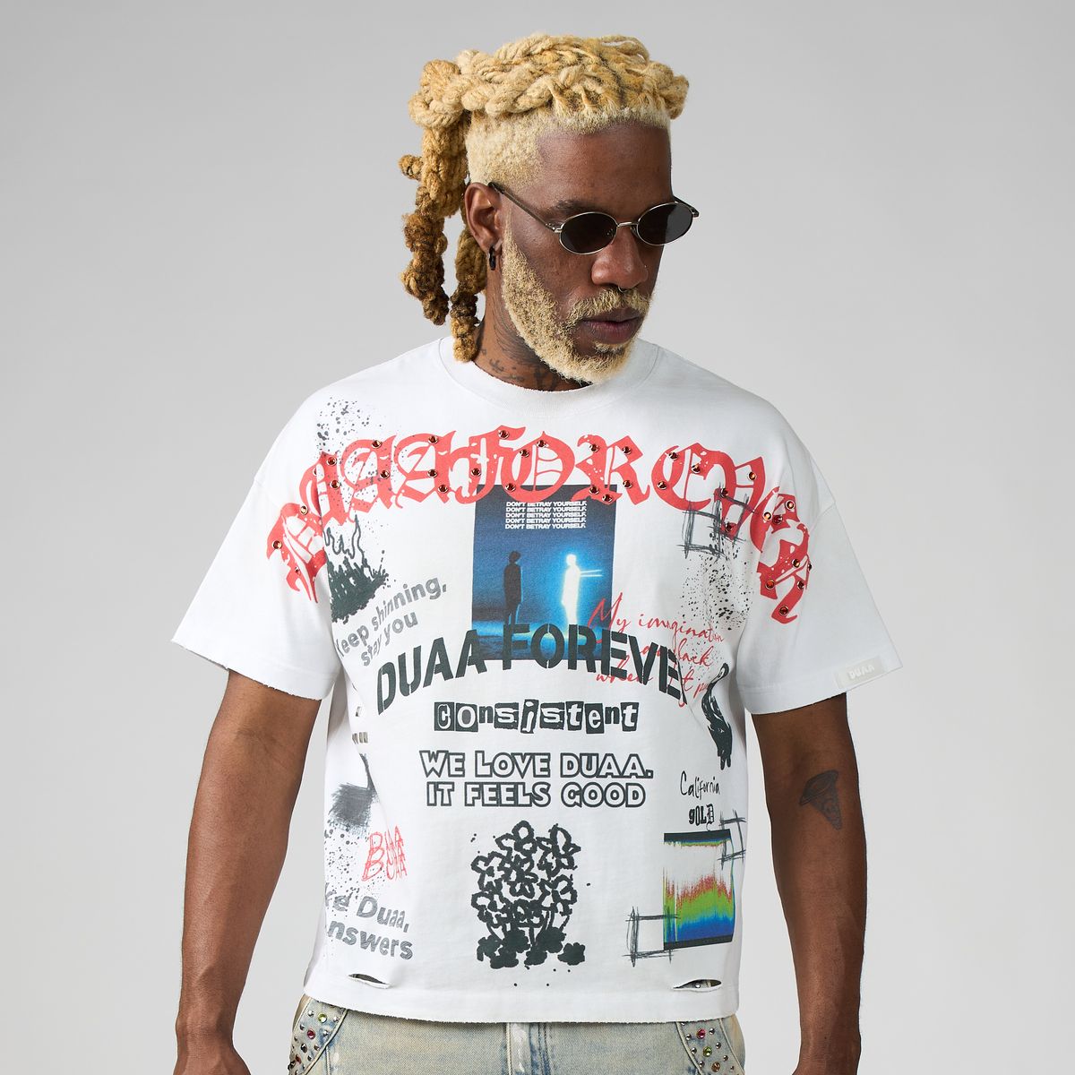 Men's Duaa Controller White T-Shirt controlltee-wht