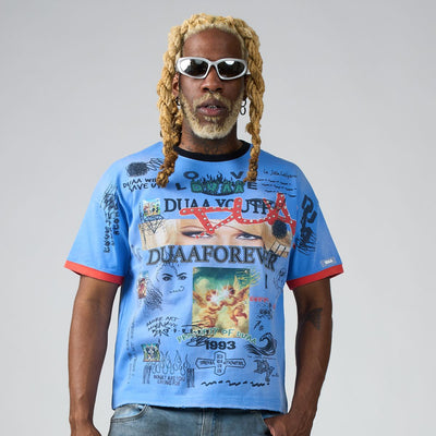 Men's Duaa Thoughts T-Shirt Blue Thoughts-blue