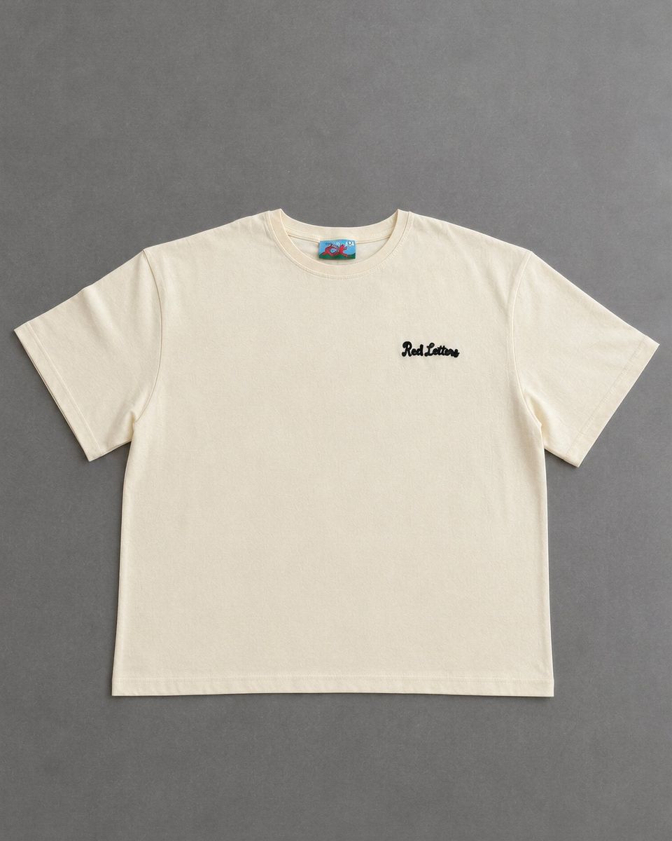 Men's Red Letters Lord Lift Me Up Rope T-Shirt Beige lordtee-offwht