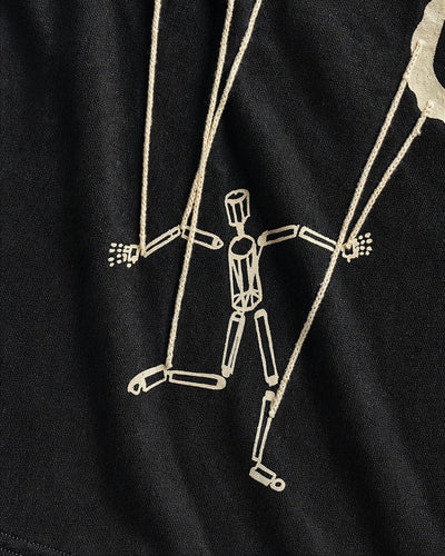 Men's Red Letters Lord Lift Me Up Rope T-Shirt Black lordtee-blk
