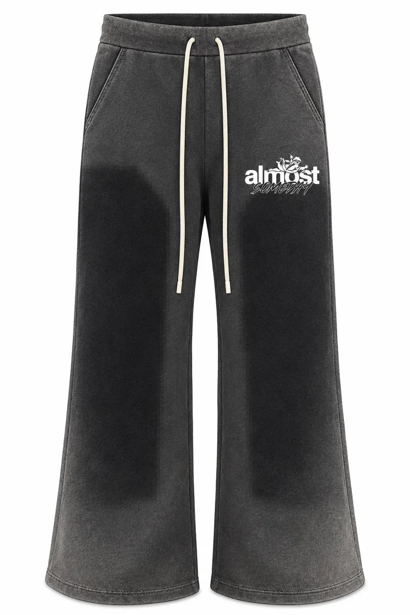 Men's Almost Someday Enemies Flare Sweatpants Black as-holiday26-043-blk