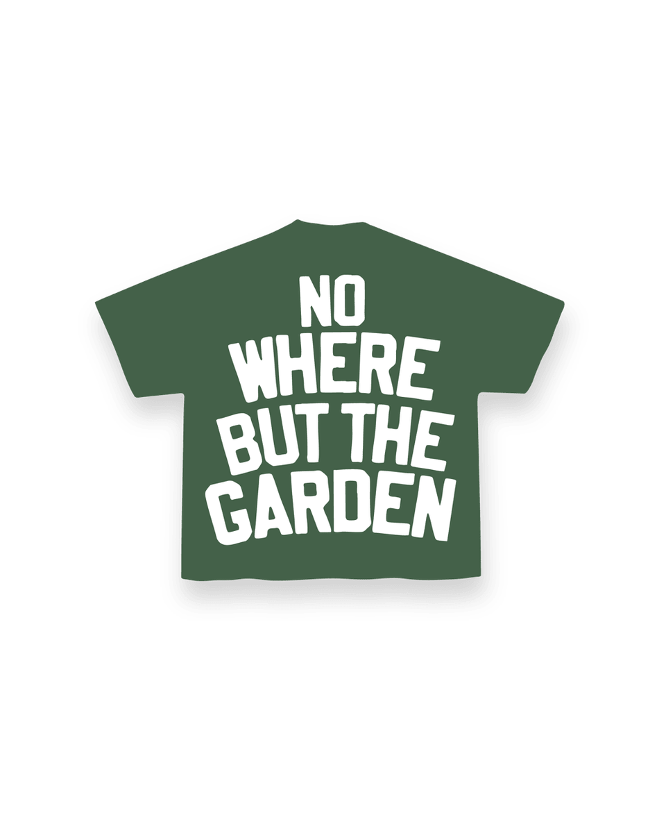Men's Red Letters At The Garden T-Shirt Green gardentee-green