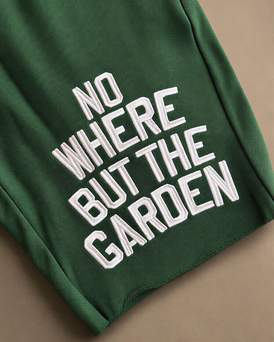 Men's Red Letters At The Garden French Terry Sweat Shorts Green grdn-green