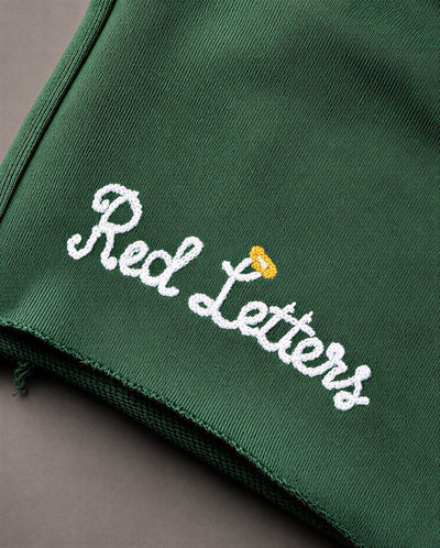 Men's Red Letters At The Garden French Terry Sweat Shorts Green grdn-green