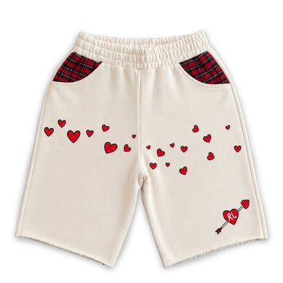 Men's Red Letters Love Letter French Terry Sweatshorts Beige lvltrs-cream
