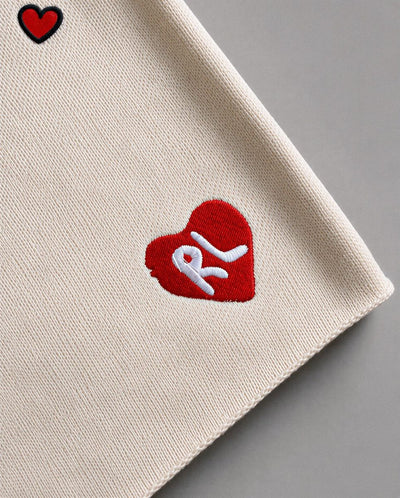 Men's Red Letters Love Letter French Terry Sweatshorts Beige lvltrs-cream