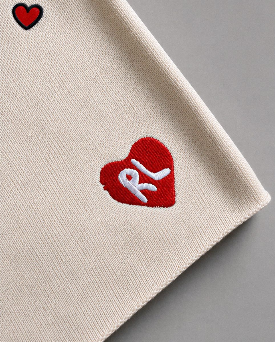 Men's Red Letters Love Letter French Terry Sweatshorts Beige lvltrs-cream