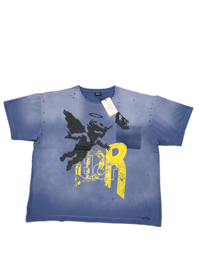TLDR Potassium Sun Washed Distressed T-Shirt Blue TL6702-BLUE