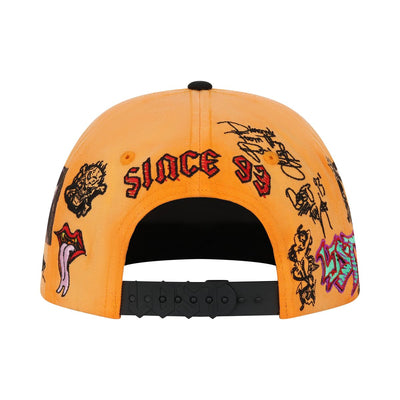 Men's Lost Intricacy Wall Of Fame Snapback Hat Orange/Black walloffamecap-org