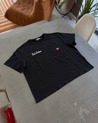 Men's Red Letters Trust God T-Shirt Black trstgd-blk