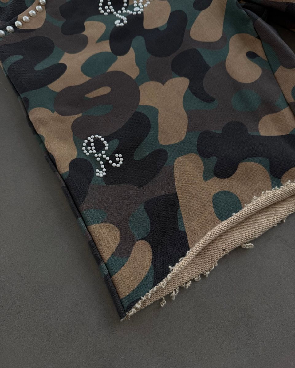 Men's Red Letters Camo Pearls French Terry Sweatshorts Camo cmoprl-camo