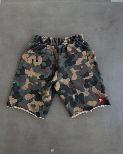 Men's Red Letters Camo Pearls French Terry Sweatshorts Camo cmoprl-camo