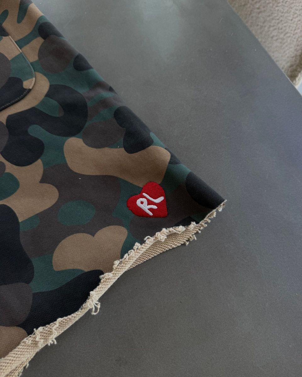Men's Red Letters Camo Pearls French Terry Sweatshorts Camo cmoprl-camo