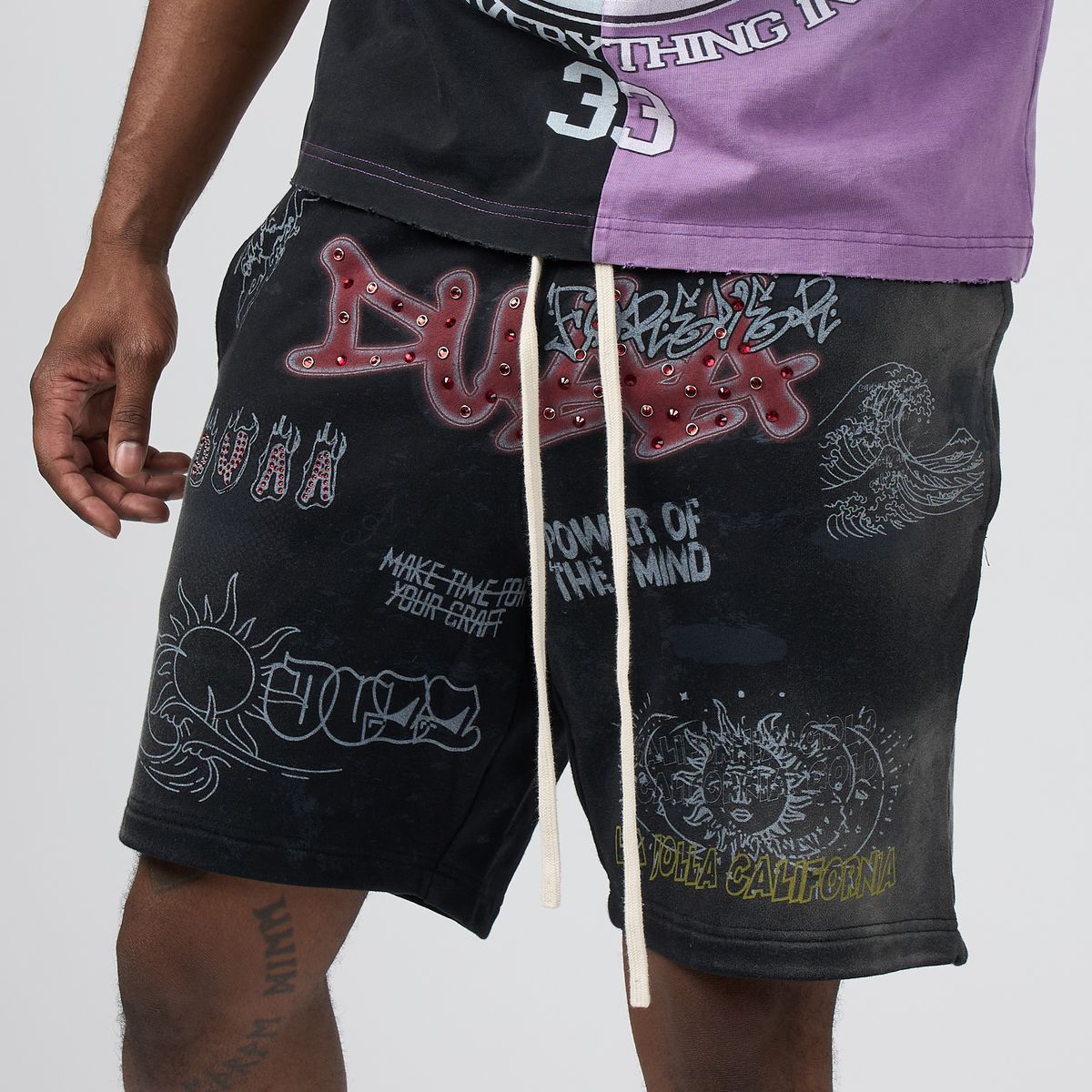 Men's Duaa Moonlight Sweat Short Black moonligtsht-blk