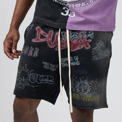 Men's Duaa Moonlight Sweat Short Black moonligtsht-blk
