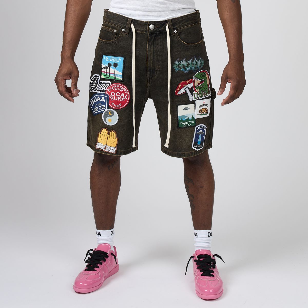 Men's Duaa Park Brown Jean Short Brown parksht-blue