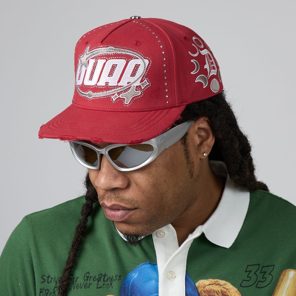 Men's Duaa Blaze Red Snapback Hat blazehat-red