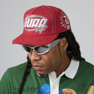 Men's Duaa Blaze Red Snapback Hat blazehat-red