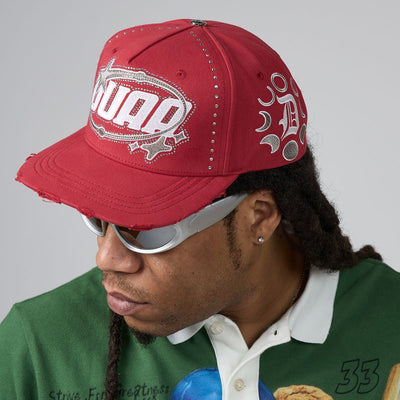 Men's Duaa Blaze Red Snapback Hat blazehat-red