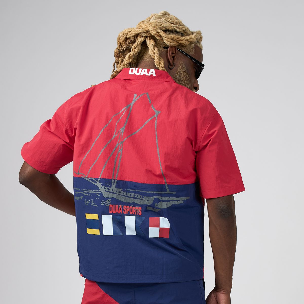 Men's Duaa Kayak Collar Shirt Red kayakcollartee-red