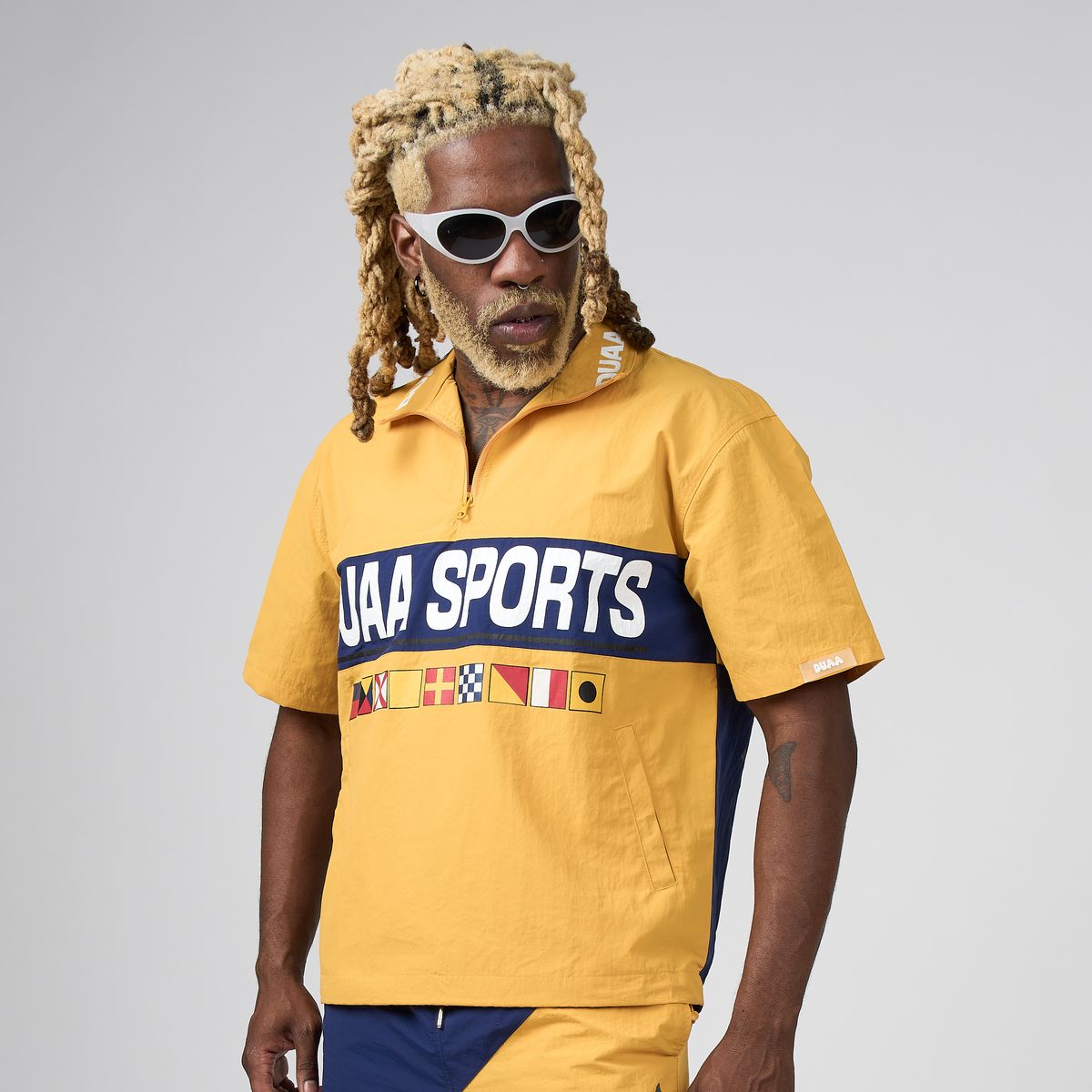 Men's Duaa Yacht Collar Shirt Yellow yachtcollartee-yell