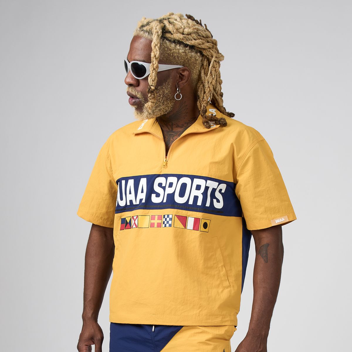 Men's Duaa Yacht Collar Shirt Yellow yachtcollartee-yell