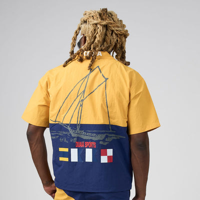 Men's Duaa Yacht Collar Shirt Yellow yachtcollartee-yell