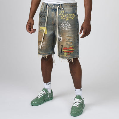 Men's Duaa Sunset Jean Shorts Blue sunsetsht-blue
