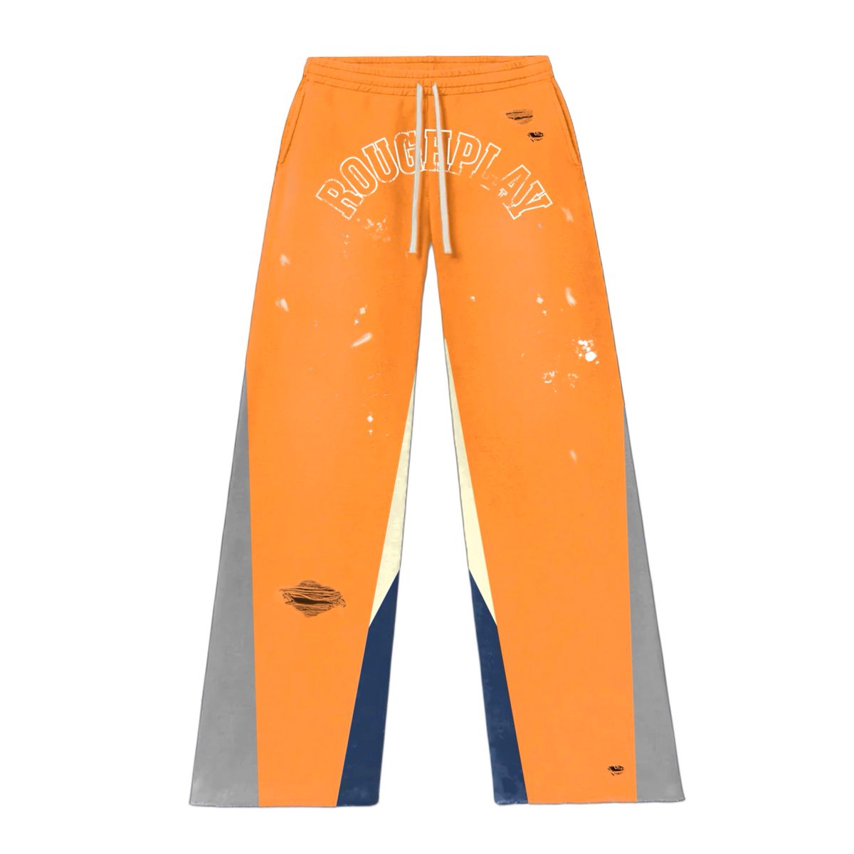 Men's Rough Play Flared Sweatpants Orange/Blue trackpants-org