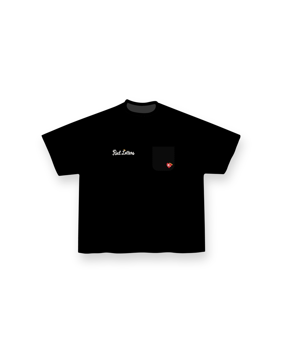 Men's Red Letters Trust God T-Shirt Black trstgd-blk