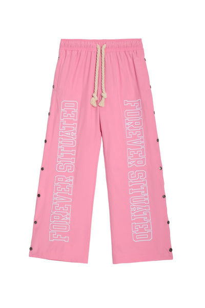 Men's Forever Situated Nylon Track Pans Pink fsnylon2-pnk