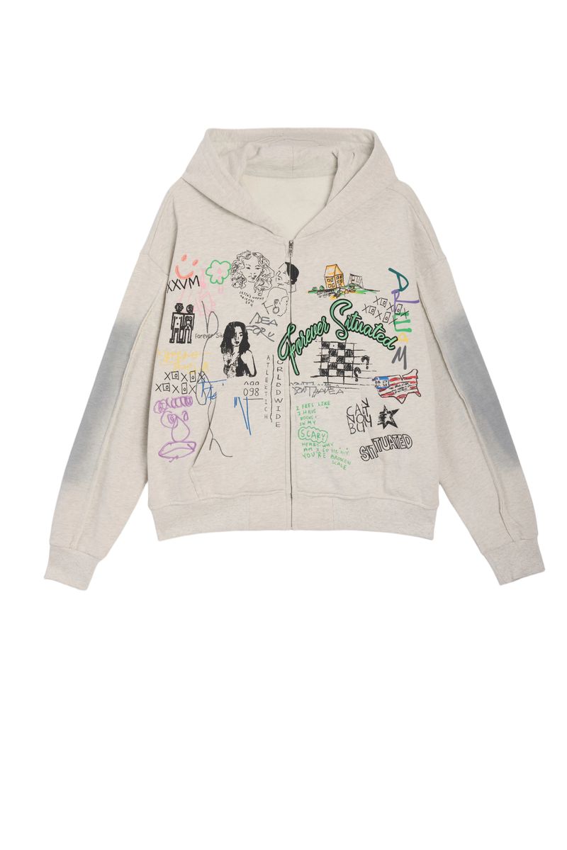 Men's Forever Situated All Over Print Hoodie fsaops-hgry