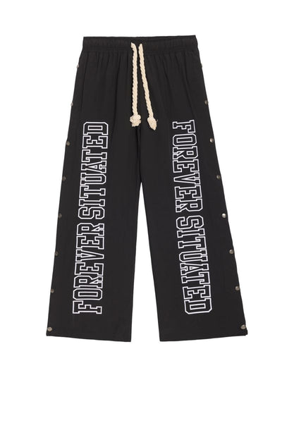 Men's Forever Siuated Nylon Track Pants Black nylontrackpnt-blk