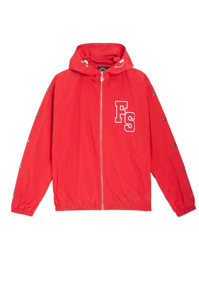 Men's Forever Situated Nylon Track Jacket Red fsnylonj-red