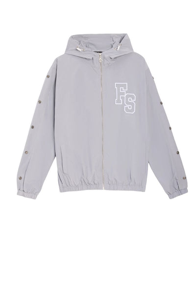Men's Forever Situated Nylon Track Jacket Gray fsnylonj-gry
