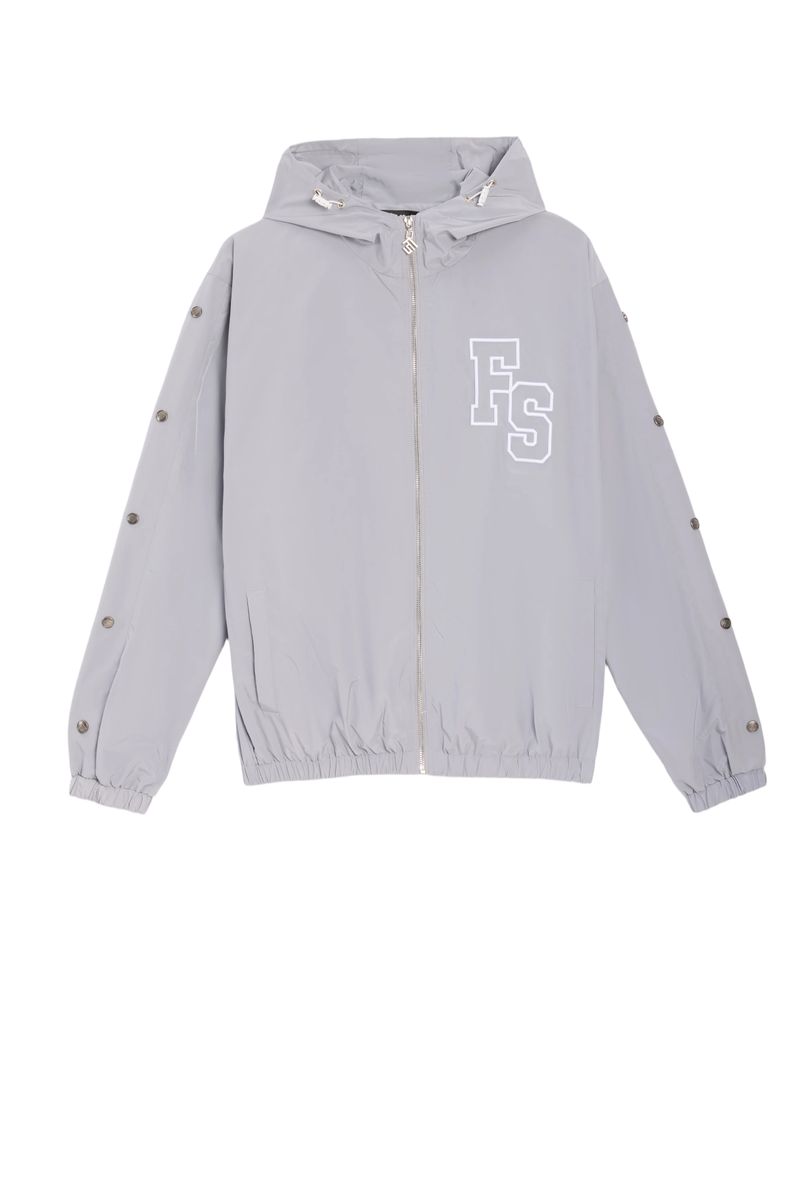 Men's Forever Situated Nylon Track Jacket Gray fsnylonj-gry