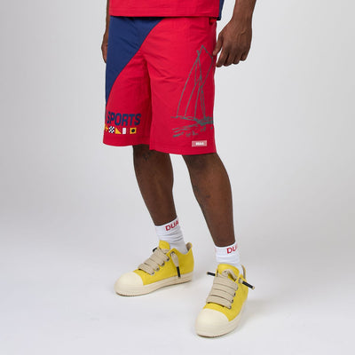 Men's Duaa Cruiser Short Red/Blue cruisersht-red