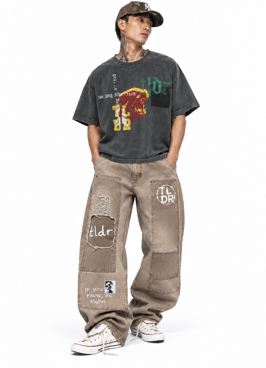 TLDR Potassium Sun Washed Distressed T-Shirt Olive tl6703-oliv