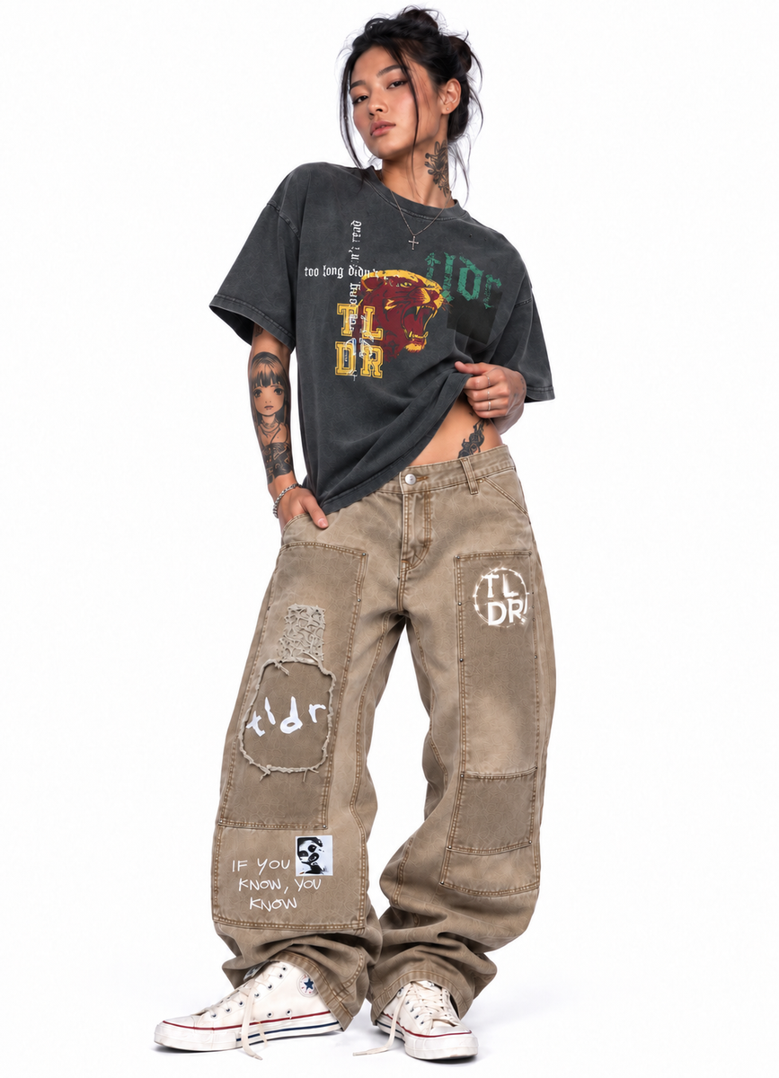 TLDR Potassium Sun Washed Distressed T-Shirt Olive tl6703-oliv