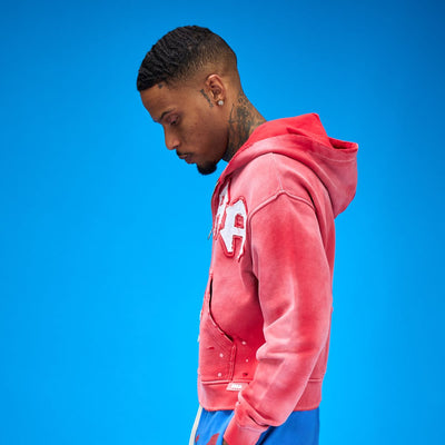 Men's Duaa 33 Full Zip Hoodie Red 33hoodie-red