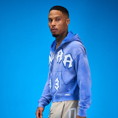Men's Duaa 33 Full Zip Hoodie Blue 33hoodie-roy