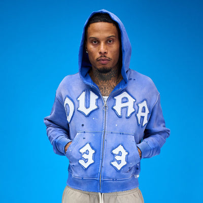 Men's Duaa 33 Full Zip Hoodie Blue 33hoodie-roy