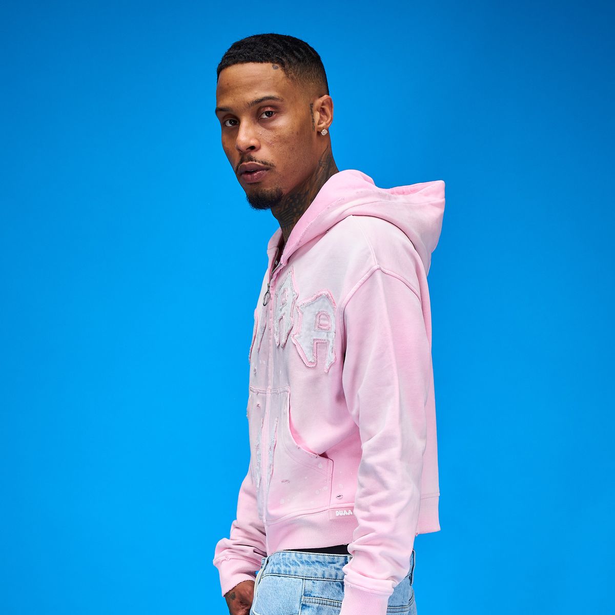 Men's Duaa 33 Full Zip Hoodie Pink 33hoodie-pink