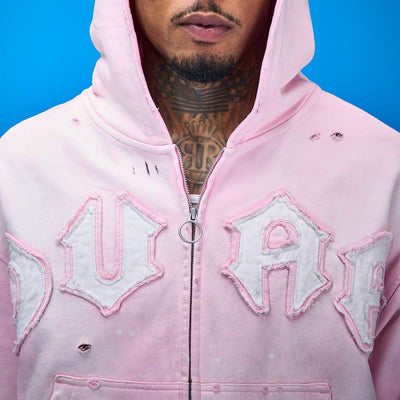 Men's Duaa 33 Full Zip Hoodie Pink 33hoodie-pink
