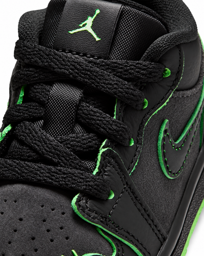 Toddler Jordan 1 Low SE Black/Scream Green/Dark Smoke Grey/Black IV5260-001