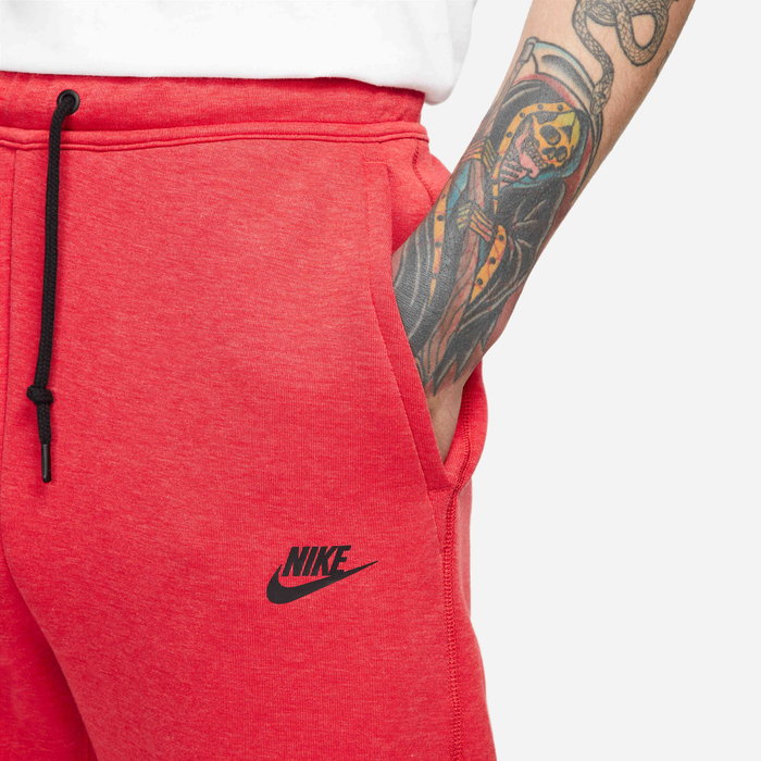 Men's Nike Tech Fleece Joggers Light University Red Heather/Black FB8002-672
