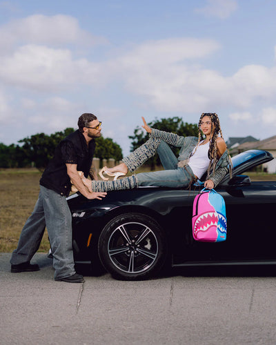 Sprayground Shark Central Zen Backpack - Pink & Blue