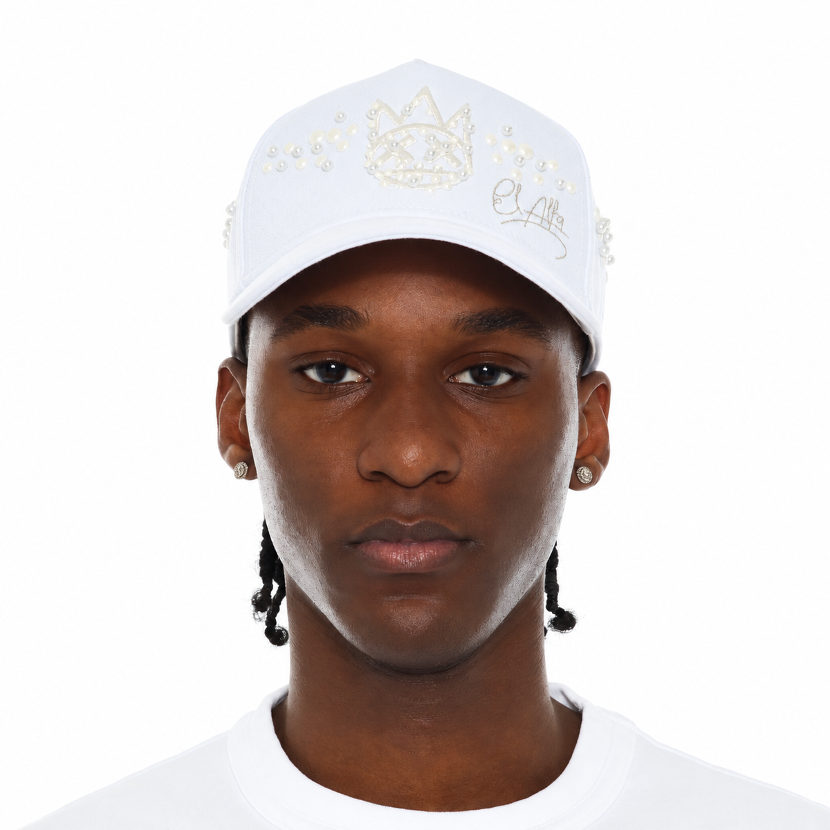 Men's Cult of Individuality El Alfa 5 Panel A-Frame Hat Pearl White 625ac-ch1a-whit