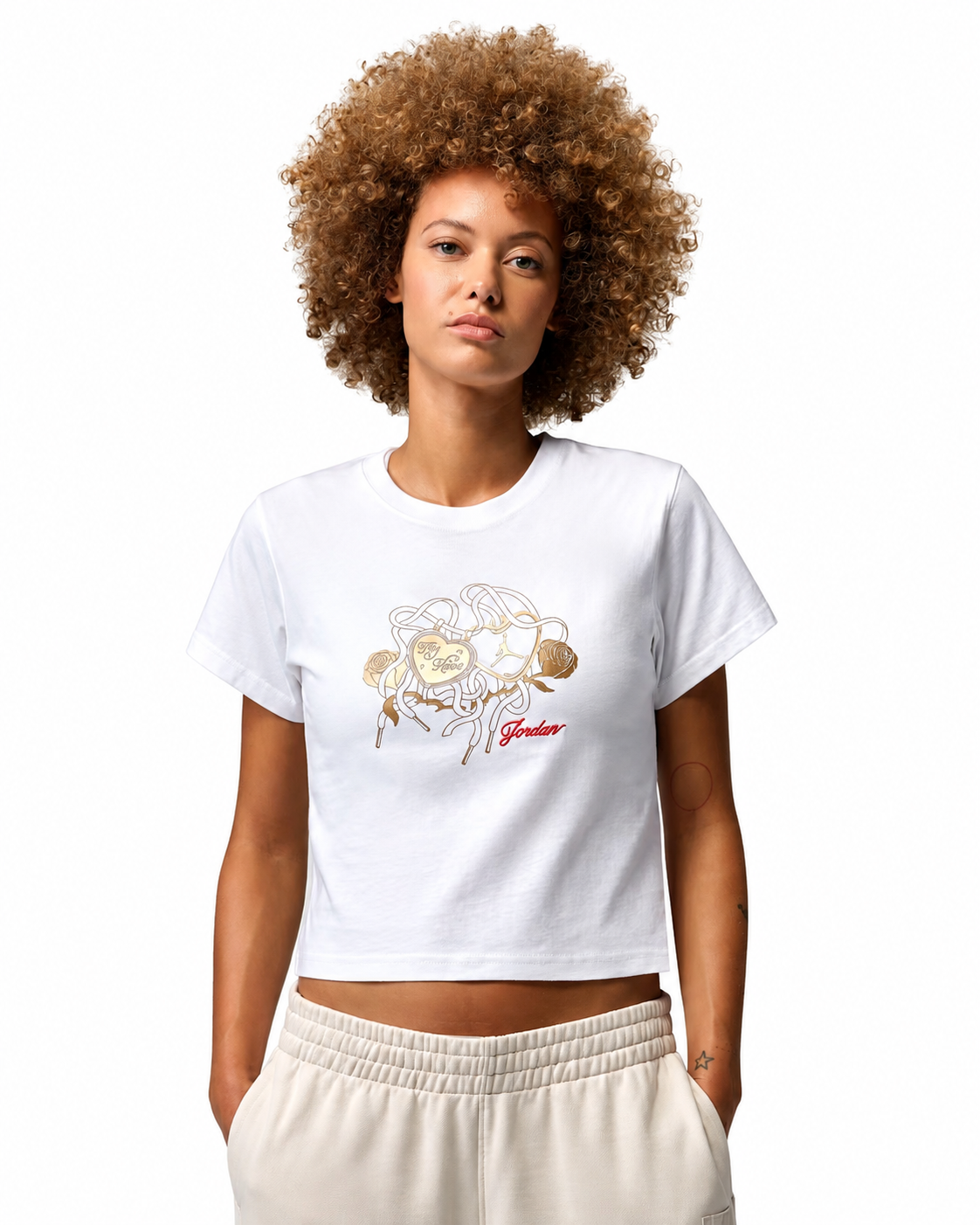 Women's Jordan Brooklyn Graphic T-Shirt White IR0782-100